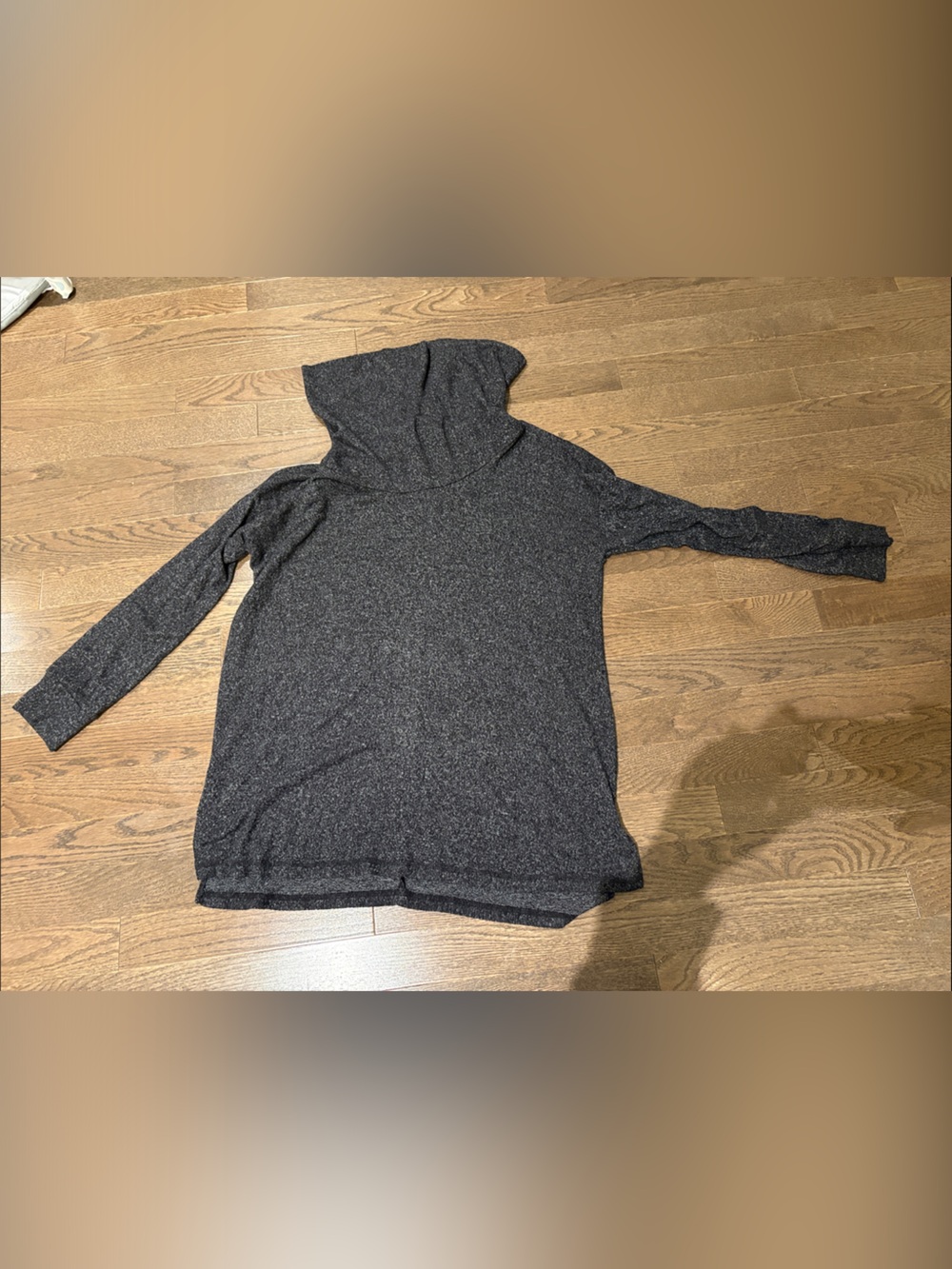 Cozy Women's Charcoal Turtleneck Maternity Sweater